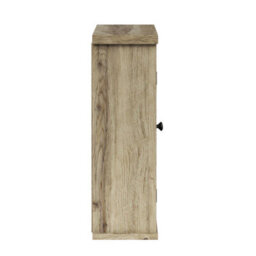 Teamson Home Bathroom Wall Cabinet, Wooden Cabinet With 2 Glass Doors, Bathroom Furniture, Bathroom Storage, Light Oak - thumbnail 4