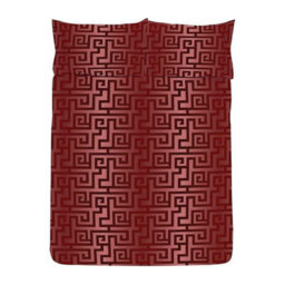 K Collection Athena Reversible Duvet Set Red/gold (King) - thumbnail 4