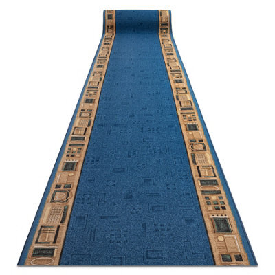 RugsX Runner Anti-Slip Jena Blue 100Cm 100X880 Cm - image 1