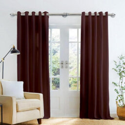 Lister Cartwright 25mm Chrome Industrial Pipe Eyelet Fixed Curtain Pole Heavy Duty Metal Curtain Rod(240 Cm) - thumbnail 2