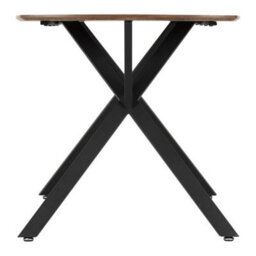 Seconique Athens Rectangular Dining Table - L80 X W140 X H75 Cm - Medium Oak Effect/black - thumbnail 3