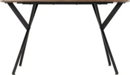 Seconique Athens Rectangular Dining Table - L80 X W140 X H75 Cm - Medium Oak Effect/black - thumbnail 2