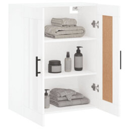 Berkfield Wall Mounted Cabinet White 69.5X34X90 Cm Engineered Wood - thumbnail 5