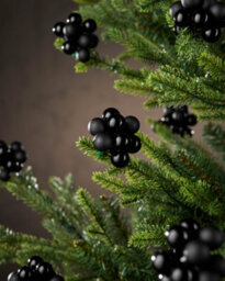 WeRChristmas Black Glass Berry Cluster Christmas Baubles, 10 Pack - thumbnail 2