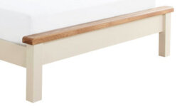 Save On Goods UK 6Ft Super King Real Oak And Cream,chunky, Curved, Solid,strong,wood Bed Frame.low Foot End Wooden Bedstead - thumbnail 3