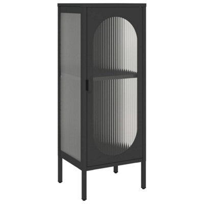 Vidaxl Sideboard Black 40X35X105 Cm Glass And Steel - image 1