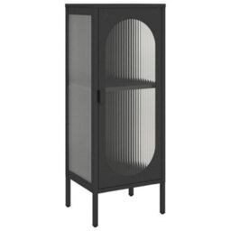Vidaxl Sideboard Black 40X35X105 Cm Glass And Steel - thumbnail 1