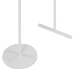 Beliani Living White Metal Freestanding Clothes Rail 175 X 50 Cm With 4 Hooks And Accessories Storage - thumbnail 6