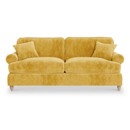 Alfie Gold 3 Seater Sofa For Living Room - Fully Assembled By Roseland Furniture