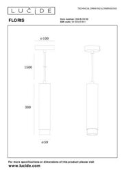 Lucide Floris Single Pendant Black - thumbnail 9
