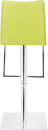 Lamboro Eccellente Real Leather Kitchen Bar Stool, Chrome Footrest, Adjustable Swivel Gas Lift, Breakfast Bar & Home Barstool, Lime Green - thumbnail 3