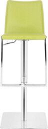 Lamboro Eccellente Real Leather Kitchen Bar Stool, Chrome Footrest, Adjustable Swivel Gas Lift, Breakfast Bar & Home Barstool, Lime Green - thumbnail 2