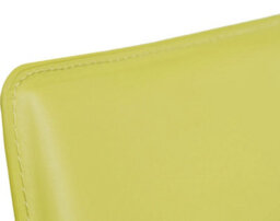 Lamboro Eccellente Real Leather Kitchen Bar Stool, Chrome Footrest, Adjustable Swivel Gas Lift, Breakfast Bar & Home Barstool, Lime Green - thumbnail 7