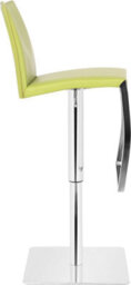Lamboro Eccellente Real Leather Kitchen Bar Stool, Chrome Footrest, Adjustable Swivel Gas Lift, Breakfast Bar & Home Barstool, Lime Green - thumbnail 5