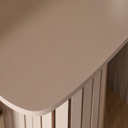 Ohs Madison Console Table Ribbed Engineered Wood Entryway Display Desk, Natural - thumbnail 3