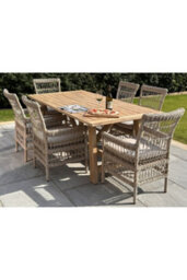 Provence Collection Outdoor Dining Chair Luxurious Weatherproof Rattan - thumbnail 3