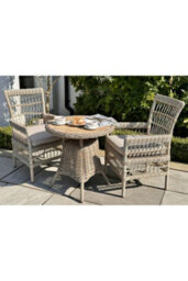Provence Collection Outdoor Dining Chair Luxurious Weatherproof Rattan - thumbnail 5