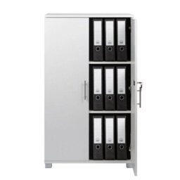 Wooden Storage Cupboard Bookcase Filing Cabinet 2 Door Locking 120Cm - thumbnail 1