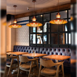 Long Life Lamps Company Industrial Ceiling Rustic Pendant Light Caged Lamp Shade Nautical Lantern H3076 - thumbnail 9