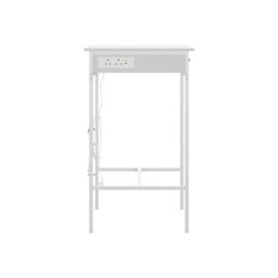 Living And Home White Wooden Bar Table With Drawer - thumbnail 3