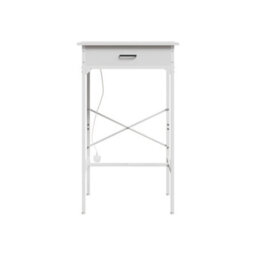 Living And Home White Wooden Bar Table With Drawer - thumbnail 2