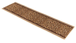 Bravich Hard Wearing Hessian Backed Stair Runner Kitchen Mat - Texas Leopard Print - 60X600Cm (2'x20') - thumbnail 3