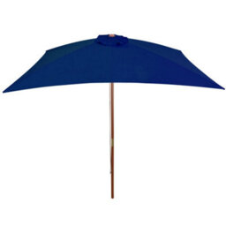 Berkfield Outdoor Parasol With Wooden Pole Blue 200X300 Cm - thumbnail 3
