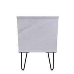 Osaka 2 Drawer Midi Bedside Cabinet In Marble (Ready Assembled) - thumbnail 2