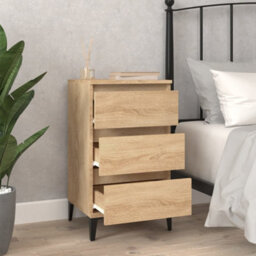 Berkfield Bedside Cabinet Sonoma Oak 40X35X70 Cm Engineered Wood - thumbnail 3