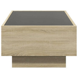 Berkfield Coffee Table With Led Sonoma Oak 90X50X30 Cm Engineered Wood - thumbnail 7