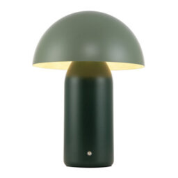 Happy Homewares Modern Rechargeable Mushroom Lamp In Two Tone Green With Touch Button - thumbnail 3