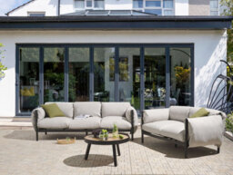 Beliani Garden Sofa Set 5 Seater Esperia Metal Grey - thumbnail 2