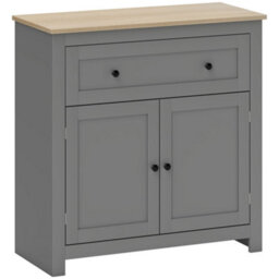 Wyld Haus Venisa Grey And Oak Modern Sideboard With Drawer, Double Doors And Adjustable Shelf - thumbnail 2