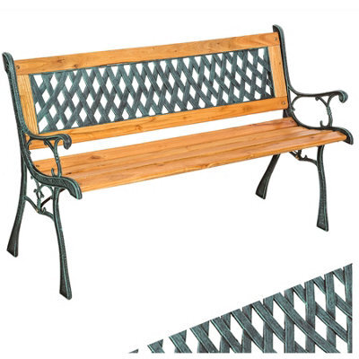 Tectake Garden Bench Tamara - 2-Seater, Weatherproof, 128 X 51 X 73 Cm - Brown - image 1