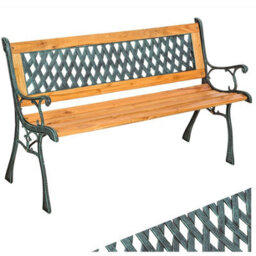 Tectake Garden Bench Tamara - 2-Seater, Weatherproof, 128 X 51 X 73 Cm - Brown - thumbnail 1