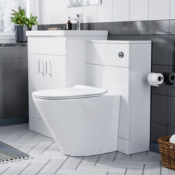 Nes Home 600mm Floor Standing White Vanity, Ceramic Basin, Btw Soft Close Toilet - thumbnail 6