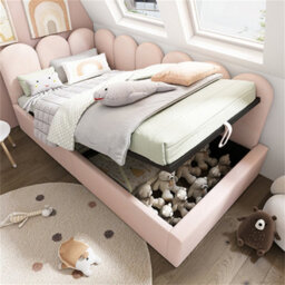 Abrihome Upholstered Daybed Bed With Storage, Ottoman Bed 3Ft Single Sofa Bed, 90X190Cm, Velvet, Pink (No Mattress)