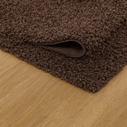 Uetian Dark Brown Small Shaggy Rug 60X110 Cm - Modern Rectangular Soft Area Rug  5Cm Thick Pile Non Shedding - thumbnail 2