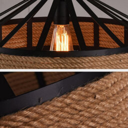 Set Of 2 Hanging Light Lamp Shades Hemp Rope Lamp Shades, Woven Lampshades For Floor Lamps Pendant  Ceiling Light - thumbnail 6