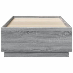 Berkfield Bed Frame With Led Without Mattress Grey Sonoma 75X190 Cm Small Single - thumbnail 6