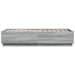 Berkfield Bed Frame With Led Without Mattress Grey Sonoma 75X190 Cm Small Single - thumbnail 7