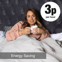 Dreamcatcher Electric Throw Heated Double Over Blanket Soft Fleece 9 Heat & 12 Timer Settings - Grey - thumbnail 2