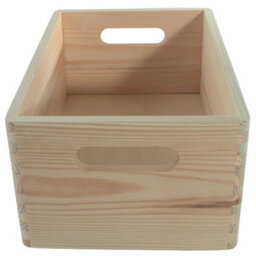 Woodeedoo 2 Tier Stackable Wooden Storage Crate Box Set With Wheels Home Utility Organiser Craft Storage Pine 30 X 20 X 31.5 Cm - thumbnail 7