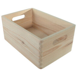 Woodeedoo 2 Tier Stackable Wooden Storage Crate Box Set With Wheels Home Utility Organiser Craft Storage Pine 30 X 20 X 31.5 Cm - thumbnail 6