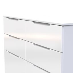 Messina Ready Assembled Matt White No Effect 6 Drawer Wide Chest (H)785mm (W)1100mm (D)390mm - thumbnail 4