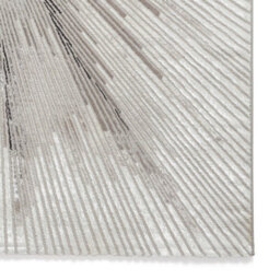 Beige Silver Abstract 8mm Pile Stain-Resistant Rug For Bedroom, Dining Room, Easy To Clean Modern Rug-120Cm X 170Cm - thumbnail 4