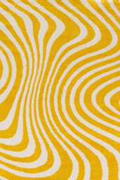 The Rugs Joli Yellow And White Striped Rug Soft Dense Pile Easy To Clean And Pet Friendly For Living Rooms And Bedrooms - thumbnail 2