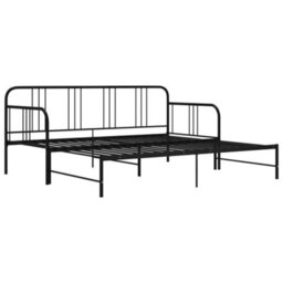 Vidaxl Pull-Out Sofa Bed Frame Without Mattress Black Metal 90X200 Cm - thumbnail 8