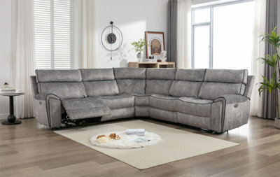 5 Seater Electric Recliners Sofa, 105 To 135 Degrees Recliner Padded Sofa With Adjustable Backrest And Footrest - image 1