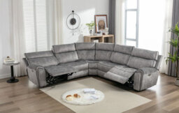 5 Seater Electric Recliners Sofa, 105 To 135 Degrees Recliner Padded Sofa With Adjustable Backrest And Footrest - thumbnail 4
